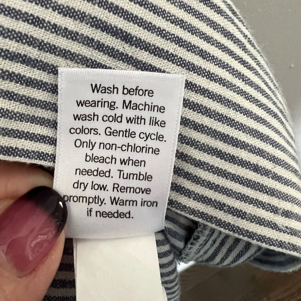 Sonoma Gray and White Striped Dress - Picture 4 of 8